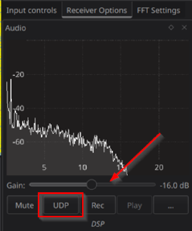 Gqrx UDP Button